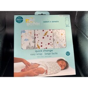 Aden + Anais Harry Potter Easy Swaddle Wrap 3-Pack 0-3M Cotton Sleep Sack New
